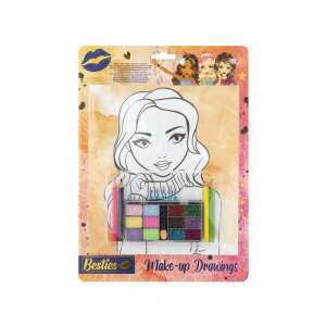 Оцветяване Besties Make-up Drawings с палитра за грим и моливи - Grafix
