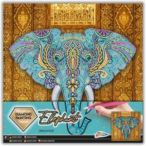 Diamond Painting Elephant on Canvas 30x30 cm