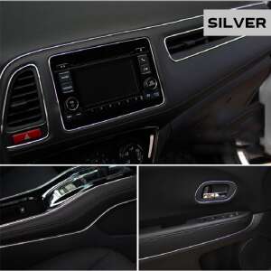 Banda decor interior crom TUNING, 5m, ARGINTIU 93625405