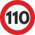 "Speed Limit" Reflective Sticker - 110 km/h 93625426