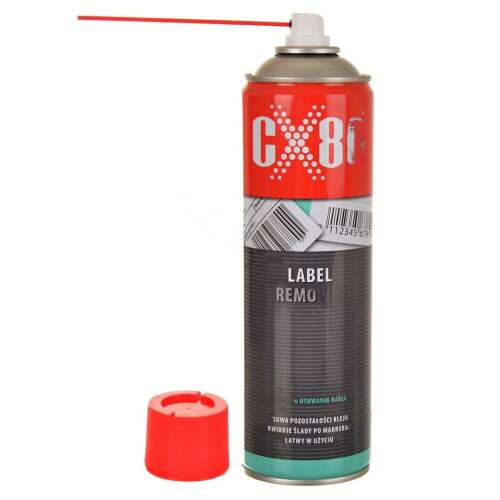 CX-80 Címkeeltávolító, 500ml-es spray palack matricák, címkék és ragasztómaradványok eltávolításához