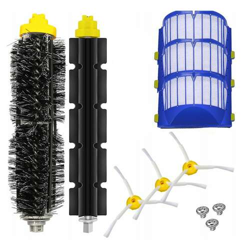 Ersatzteil-Set für iRobot Roomba 600er Serie, enthält 2 Walzenbürsten, 3 Seitenbürsten, 3 HEPA-Filter, 2 Bürstenreinigungswerkzeuge