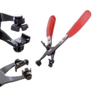Hose clamp pliers, LT-A1255, for removing and installing hose clamps, with red handles - Pliers