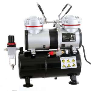 AS-196 Dual Piston Airbrush Compressor with 3.5L Tank - Compressor
