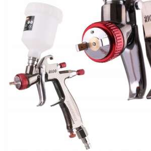Aeropro R100 LVLP spray gun with 1.2mm nozzle, angled view - Paint Sprayer and System