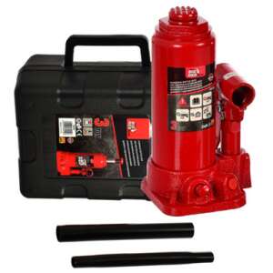 Cricc hidraulic Big Red de 3 tone cu valiză de transport, două tije de prelungire și instrucțiuni - Cricuri