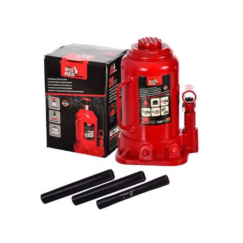Big Red 20 Ton Hydraulic Bottle Jack with Extension Rods