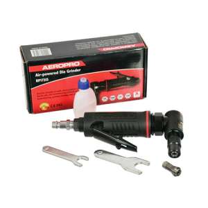 Aeropro RP17315 Air-powered Die Grinder, 6mm and 3mm shank, with accessories - Power tool