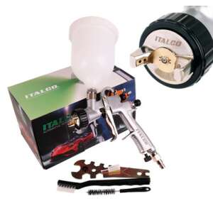 Italco LVMP 1,4 mm Spritzpistole-Set, enthält Spritzpistole, Düse, Luftstopfen, Schlüssel, Bürste und Italco Profi-Spritzpistole - Farbsprühgeräte & -systeme