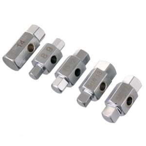 5-teiliges Ölablassschlüssel-Satz, Größen: 14mm, 10-12mm, 8-9mm, 5/16'-13mm, 3/8'-11mm - Handwerkzeuge