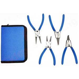 Set clești pentru inele de siguranță JC1020 Seeger 150mm cu husă, clești pentru inele interne și externe - Unelte de mână