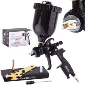 Auarita Lion 1 HVLP spray gun with 2.0mm nozzle, 600ml tank, air connector plug, filter key for tank - Paint Sprayer and System