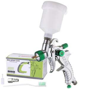 TECHNIC H-602P mini spray gun with 0.8mm nozzle, professional quality, for touch-ups and small areas, includes accessories - Paint Sprayer and System