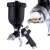 HVLP paint sprayer with 2.0mm nozzle, 600ml tank, black, for painting surfaces