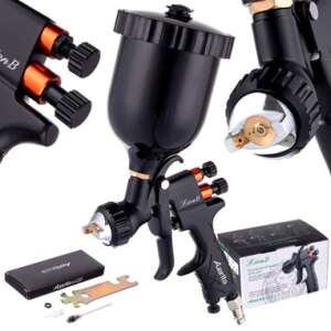 Auarita 2.0mm LVMP Lion B Spritzpistole mit 600ml Becher, professionelle Spritzpistole für Auto-, Möbel- und Modelllackierung - Farbsprühgeräte & -systeme
