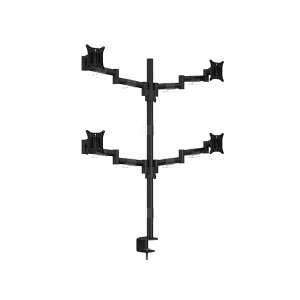 Multibrackets asztali konzol 4 monitorhoz, fekete, 15-30 hüvelyk, VESA 100x100mm - Multibrackets