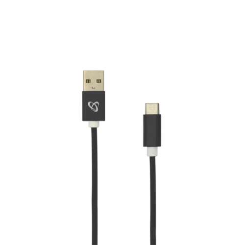 Sbox USB-A - USB-C kábel, 1.5m, fekete