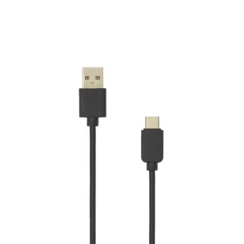 USB A - Type-C kábel, 2 méter, fekete, adatátvitel, töltés