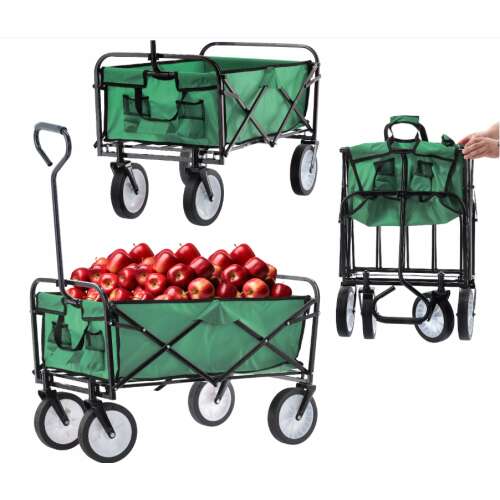 GardenLine összecsukható Kerti kocsi 70 kg teherbírással 116x54x90cm #zöld