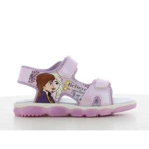 Lila Frozen 2 Sandalen für Mädchen mit Anna und Elsa Figuren, Klettverschluss, Believe in yourself Schriftzug - Schuhe für Kinder