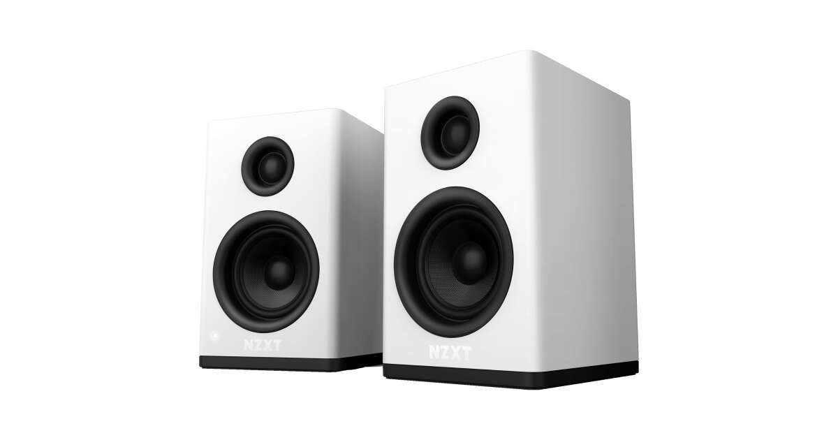 【新品未使用】NZXT PCスピーカー ホワイト Relay Speakers Relay Speaker | Premium 80W HDR Speakers | NZXT