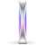 Oldalnézet az NZXT F140 RGB Duo 140mm fehér PC ventilátorról RGB világítással