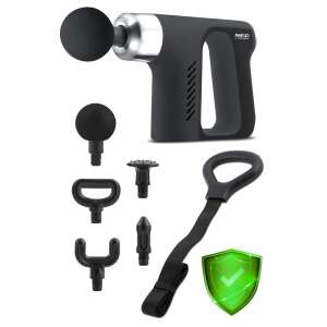 Neo-sport 502 masszázspisztoly 5 cserélhető fejjel, fekete