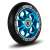 Blaues Soke 110 mm Scooter-Rad mit schwarzem Reifen und ABEC-9-Lagern