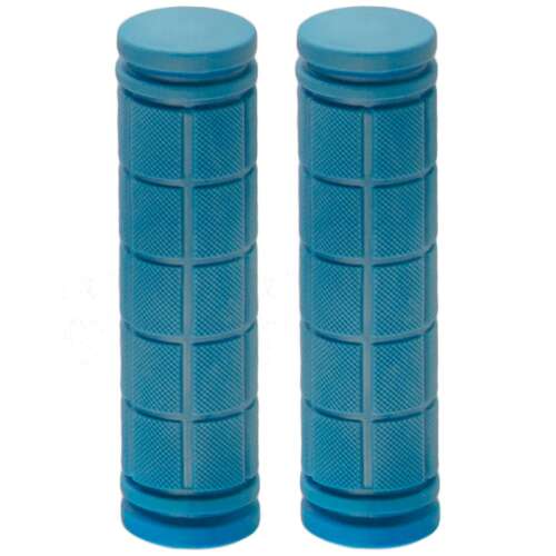 Pair of blue SOKE Evo scooter handlebar grips