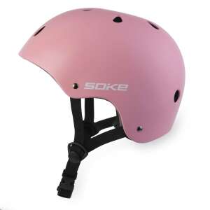 SOKE pink helmet, side view, size M, for kids and adults - Scootering