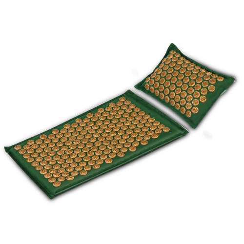 Akupresszúrás szőnyeg párnával ns-902 c.green-gold
