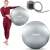 Frau verwendet Neo Sport 65 cm silber Fitnessball