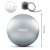 Neo Sport 65 cm silber Fitnessball mit Pumpe und Stopfen
