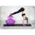 Woman using purple 65cm Neo Sport exercise ball for workout