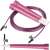 Neo-Sport NS-955 pink jump rope with adjustable length, featuring a durable steel cable and comfortable handles