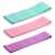 Set of 3 resistance bands, green, pink, purple