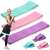 Set of 3 resistance bands, green, pink, purple