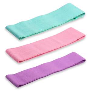 Set of 3 resistance bands, green, pink, purple - Resistance band & exercise band