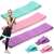 Set of 3 resistance bands, green, pink, purple