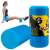 Two blue EVA foam rollers for fitness and exercise