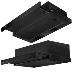 Berdsen built-in cooker hood, 2 speed, mechanical control, Energy class A - Black
