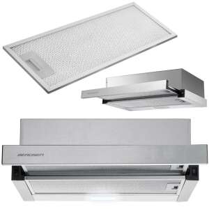 Berdsen Telescopic extractor hood, 200m3/hour, with LED lighting, Inox