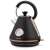 Berdsen electric kettle with thermometer, black with rose gold accents