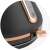Berdsen electric kettle with thermometer, black with rose gold accents, close-up of water level indicator and switch