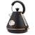 Berdsen electric kettle with thermometer, black with rose gold accents