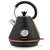 Berdsen electric kettle with thermometer, black with rose gold accents