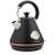 Berdsen electric kettle with thermometer, black with rose gold accents