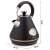 Berdsen electric kettle with thermometer, black and rose gold, 1.7L, dimensions