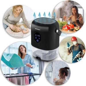 Berdsen Dehumidifier Collage: Baby Room, Kitchen, Laundry, Bathroom, Construction - Electric fireplace, Dehumidifier, Space Heater, Electric Heating Panel and Wood-burning fireplace
