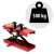 Motorcycle lift, red and black, adjustable height, 500kg capacity